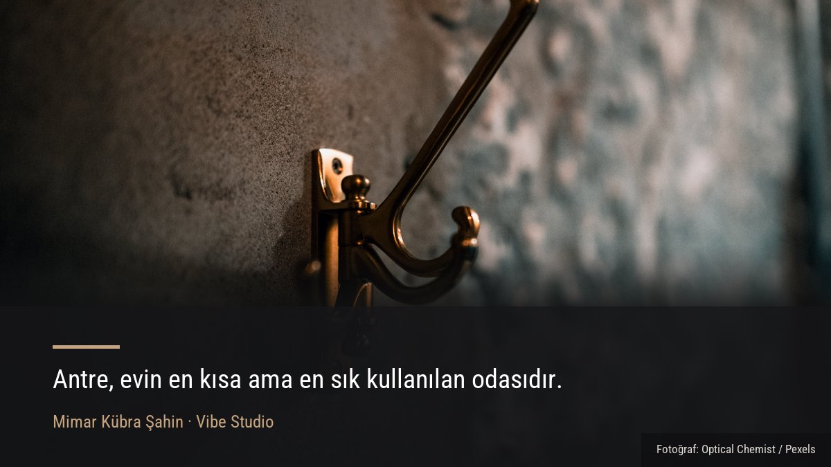Antrede duvara monte askı ve düzen detayının yakın görünümü