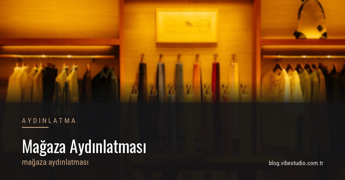 Bir mağazada raf aydınlatmasının ve sergileme alanının görünümü