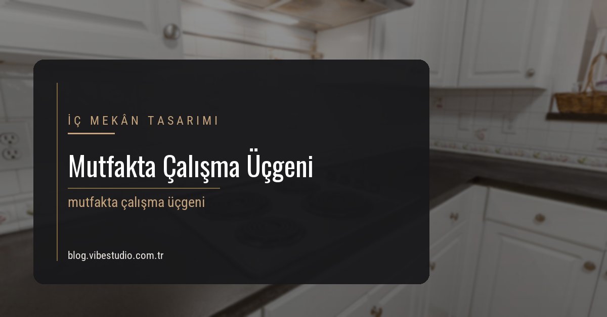 Bir mutfakta tezgâh, ocak ve evye yerleşiminin genel görünümü